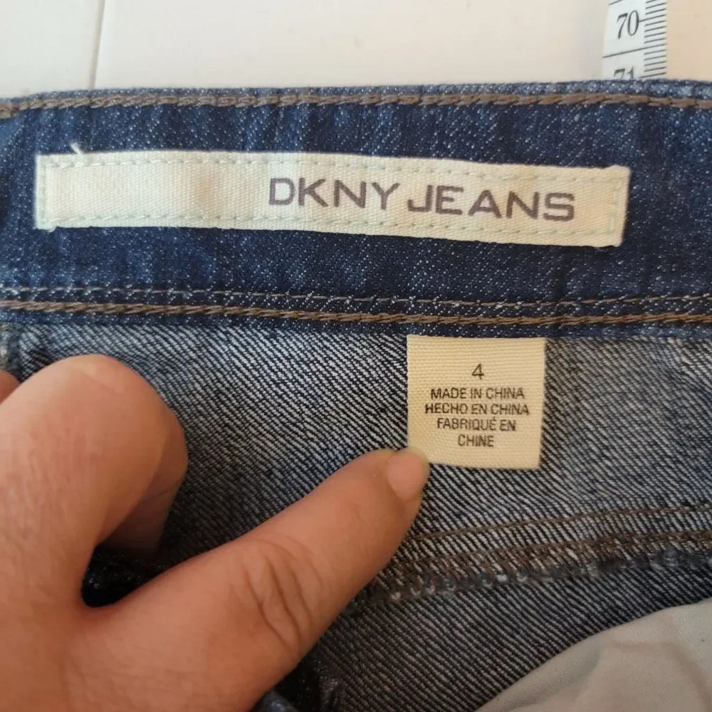 DKNY Jeans Womens Size 4 Blue Denim cotton Stretch Straight Leg Jeans - Picture 6 of 11